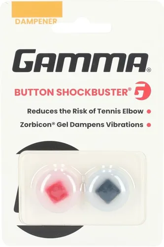 Vista 5 de Gamma Shockbuster Ring and ButtonTennis Racket Dampeners, Easy-to-Install Tennis Dampener with Zorbicon Gel Technology Minimizes Vibration During