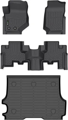 Vista 129 de Floor Mats & Cargo Liner for Jeep Grand Cherokee L 2021-2026 6-Seats Apto para consola central, con alfombrilla de respaldo, ajuste personalizado