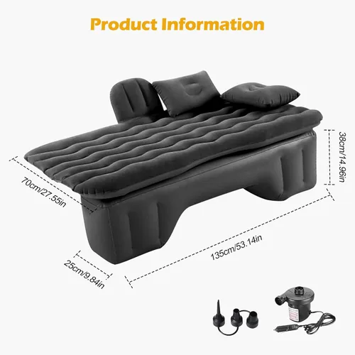 Vista 7 de Ergocar Colchón de aire inflable para cama de aire, sofá de aire, sofá de viaje, camping, cama de aire, impermeable, a prueba de fugas, tumbona