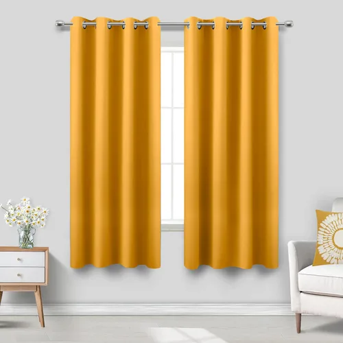 Vista 197 de KOUFALL Cortinas de Baño Aqua para Ventana, Juego de 2 Paneles Decoración Costera Cortinas Cortas Opacas para Ventana Pequeña de Cocina Puerta
