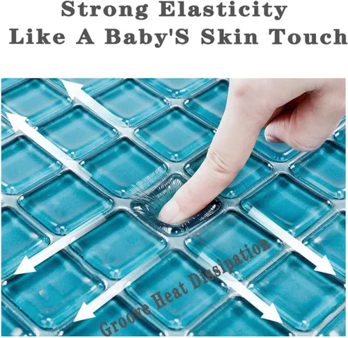 Vista 3 de Cojín de gel transpirable, cojín refrescante transpirable para silla de oficina, cojín de espuma viscoelástica para cadera, para silla de ruedas