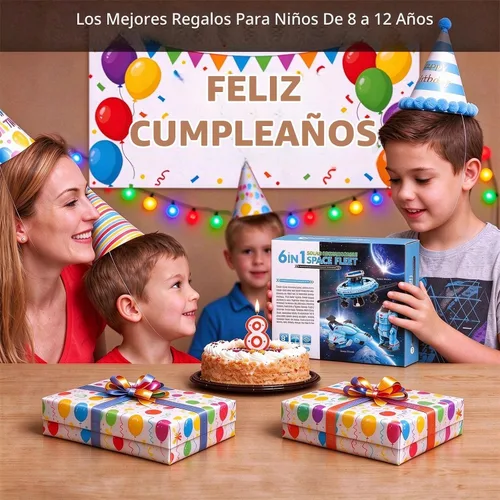 Vista 7 de STEM Education - Juguetes de robots solares para niños de 8 años en adelante, kit de ciencia de bricolaje 6 en 1, juguetes espaciales, 120 piezas