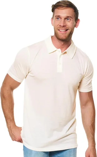 Vista 32 de 100% Merino Wool Polo Shirt Men - Short & Long Sleeve Shirt Base Later Negro
