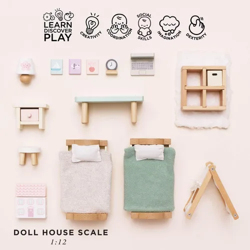 Vista 3 de Le Toy Van Dollhouse - Muebles para muñecas y Accesorios, Baño Sugar Plum