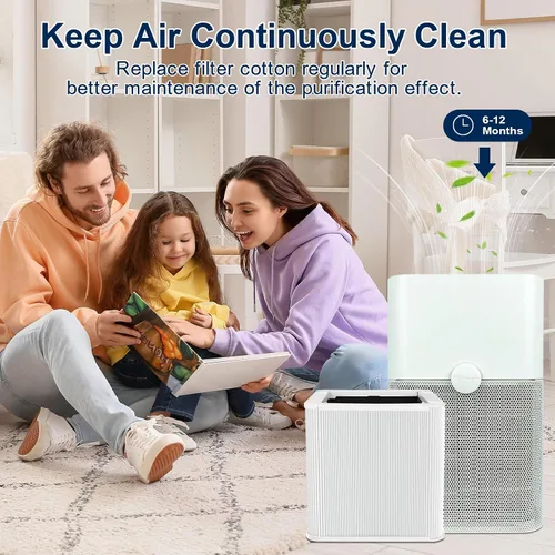 Vista 7 de 211+ Filtro de repuesto automático compatible con Blueair Blue Pure 211+ purificador de aire, sistema de filtración de 2 etapas, con carbón