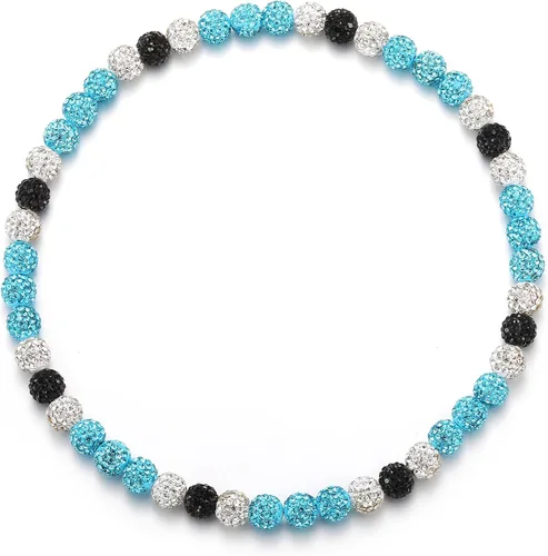 Vista 18 de Collar de Cadena de Béisbol con Perlas para Hombres, Regalos de Collar de Béisbol de la Colección Bling Ice para Niños, Collar de Accesorios