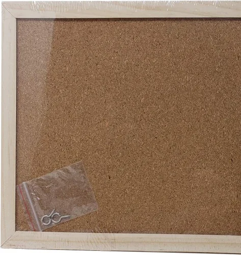 Vista 4 de Mini tablón de anuncios de corcho con marco de madera, 12 x 8 pulgadas para el hogar, la oficina o el dormitorio