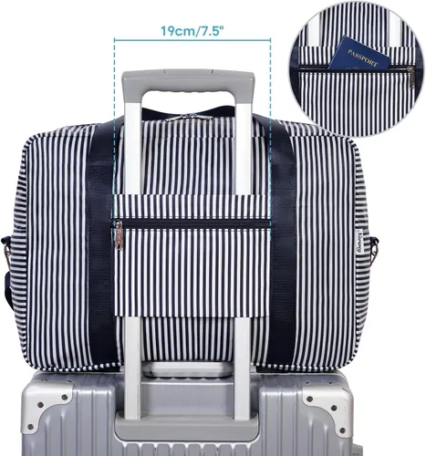 Vista 6 de Para Spirit Airlines - Bolsa de viaje plegable de 18 x 14 x 8 pulgadas, bolsa de viaje para llevar en el equipaje durante la noche para mujeres