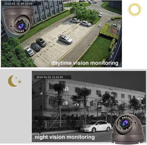 Vista 7 de Cámara CCTV HD 1080P 4 en 1 (TVI/AHD/CVI/960H/CVBS) Cámara domo de seguridad, lente varifocal de 0.110-0.472 in, videovigilancia analógica, visión