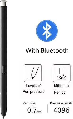 Vista 2 de Galaxy S23 Ultra S Pen (con Bluetooth) Reemplazo para Samsung Galaxy S23 Ultra All Versions Stylus Touch S Pen con 5 puntas (crema)