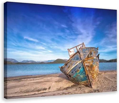 Vista 6 de NIUZWDE Arte de pared de playa, lienzo de playa, pósteres de playa, impresiones de playa, pinturas de naturaleza, mar, naturaleza, arte de pared