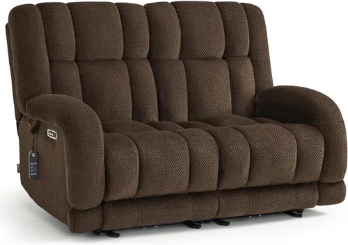 Vista 11 de MCombo 64.6" Oversized Reclining Loveseat with Heat and Massage, Zero Gravity Recliner Loveseat Sofa with Adjustable Headrest and Dual USB Charging