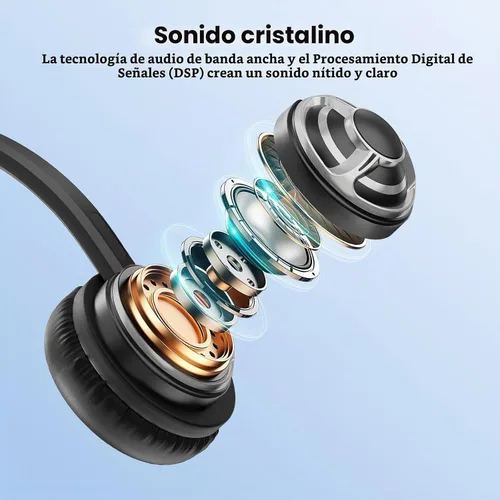 Vista 2 de MKJ Auriculares USB con micrófono para PC, auriculares de computadora con micrófono de cancelación de ruido para centro de llamadas y oficina