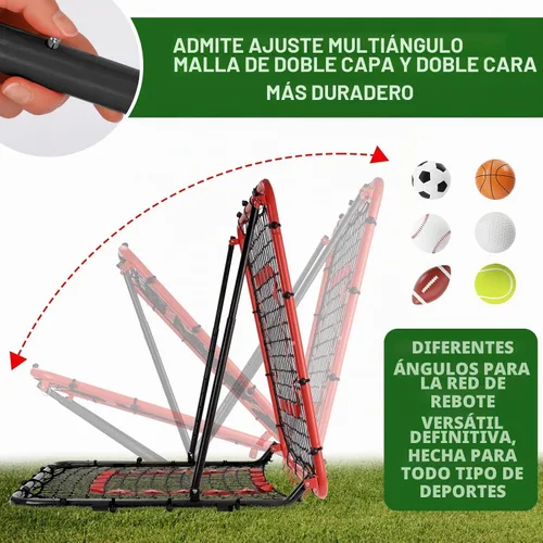 Vista 2 de BaseGoal Dual-Sided Baseball Softball Rebounder Net,33.5x33.5in