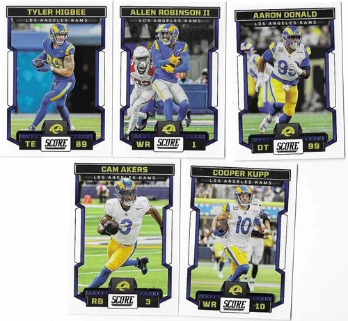 Vista 2 de 2023 Panini Score Football Los Angeles Rams Team Set 11 Cards W/Drafted Rookies