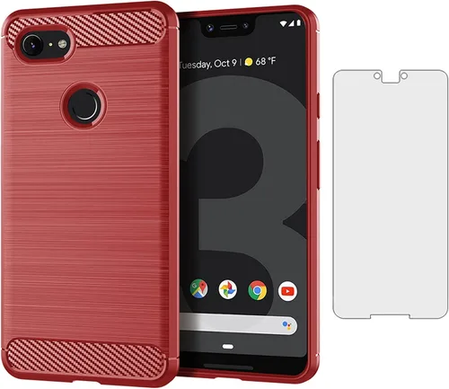 Vista 11 de Funda de teléfono para Google Pixel 3 con protector de pantalla de vidrio templado, accesorios para celda, delgada, cuerpo completo, goma