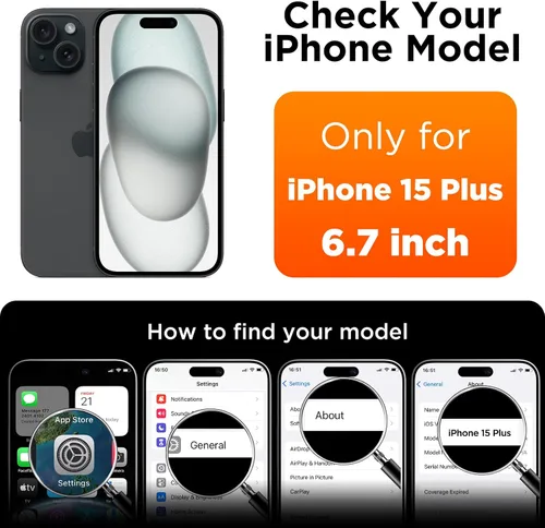 Vista 7 de Funda de silicona para iPhone 15 Plus, cubierta protectora de cuerpo completo a prueba de golpes, forro de microfibra suave antiarañazos, funda