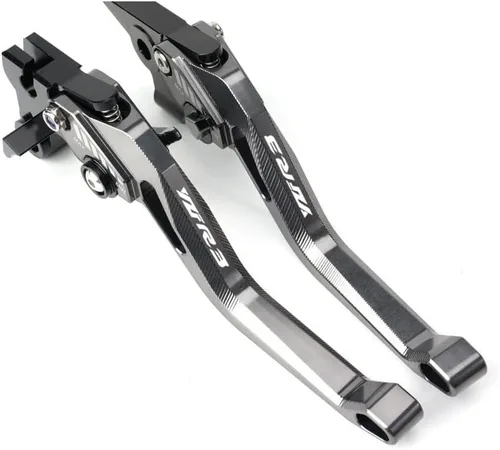 Vista 9 de QQLADY Z 3D Rhombus CNC Palanca de freno de embrague corto ajustable para motocicleta Yamaha YZFR3 YZF-R3 MT03 MT 03 2014 2015 2016 2017 2018-2022 X