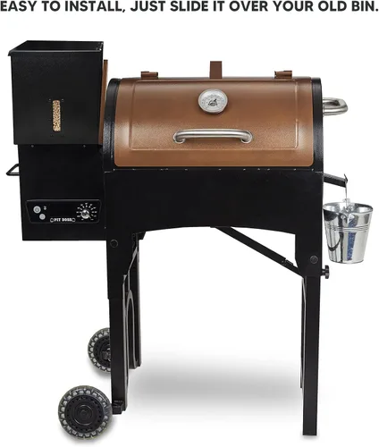 Vista 5 de Stanbroil Extensión de tolva para parrilla de pellets para Pit Boss serie 340 y 440, color negro