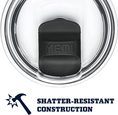 Vista 7 de YETI Rambler - Vaso de acero inoxidable con tapa MagSlider, 20 onzas, color gris oscuro