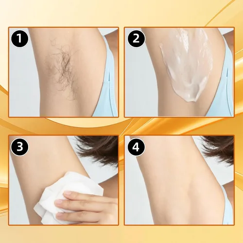 Vista 4 de Joy Pretty - Removedor de vello facial para piel sensible, Joy Cream depilación facial para mujeres, crema de depilación facial suave para mujeres