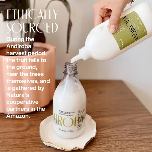 Vista 6 de Natura - Ekos Andiroba Loción Corporal Restauradora - Aceite Terapéutico - 30 Horas de Hidratación - Calma los Músculos - Cuidado de la Piel Vegano