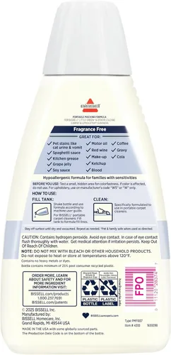 Vista 2 de BISSELL Little Green PET OXY Spot & Stain Free & Clear Fórmula de Limpiador Profundo Portátil, 32 fl. oz, 4310