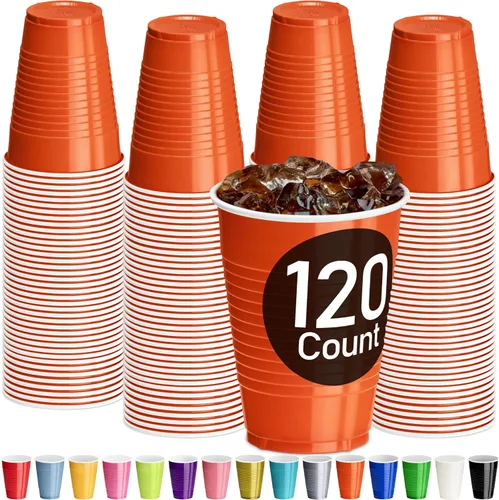 Vista 11 de DecorRack - Vasos desechables y reutilizables de 12 onzas para fiestas de cumpleaños, despedidas de soltera, campamentos, eventos en interiores y al