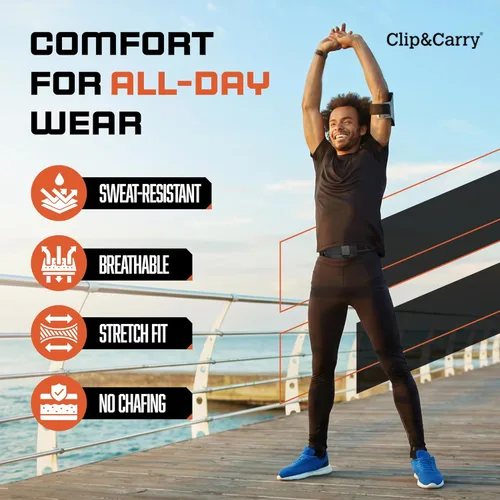 Vista 4 de Clip & Carry STRAPT-TAC - Funda para banda para el vientre, uso con cualquier funda de pistola Kydex IWB para transporte oculto