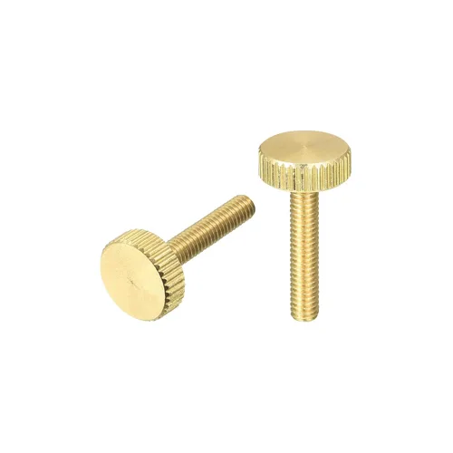 Vista 6 de uxcell Tornillos moleteados para pulgar, pernos planos de latón M3x4mm, sujetadores para PC, electrónicos, mecánicos, 2