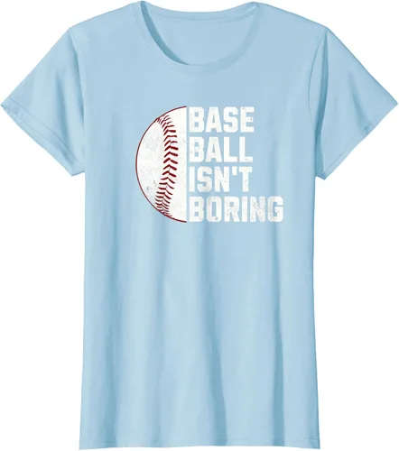 Vista 27 de Camiseta Baseball Isn't Boring, Negro