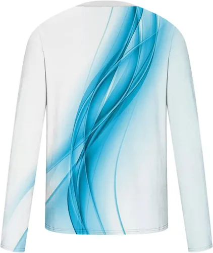 Vista 4 de Muscularfit Camiseta para hombre con estampado divertido de lino, sudaderas atléticas para entrenamiento, casual, holgadas, de manga larga, 2023