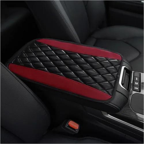 Vista 10 de Ohleats - Almohadilla de consola central para automóvil, funda protectora impermeable de cuero PU para reposabrazos de auto, cómoda alfombrilla