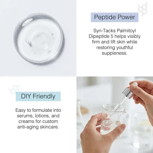 Vista 3 de Syn Tacks Palmitoyl Dipeptide 5 Levantamientos Anti-Envejecimiento Reafirmante Péptido Loción Hacer Diy Suero Booster Original Suppleness Youthful