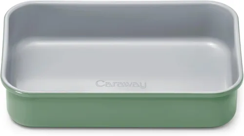 Vista 45 de Caraway Molde rectangular pequeño antiadherente de 9" x 6.5", no tóxico, sin PTFE ni PFOA, núcleo de acero aluminizado, bandeja para hornear