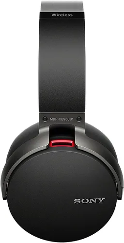Vista 5 de Auriculares con Bluetooth y bajos extras Sony, con control por aplicación, color negro Negro
