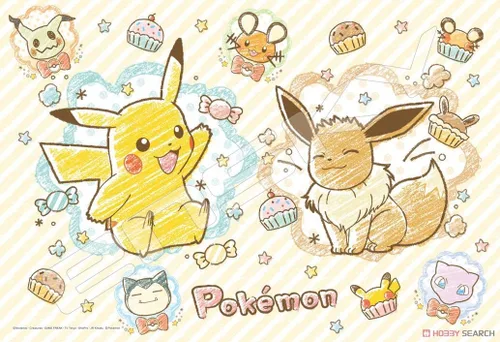 Vista 2 de Pokémon - Arte de crayón Pokémon, rompecabezas de 108 piezas