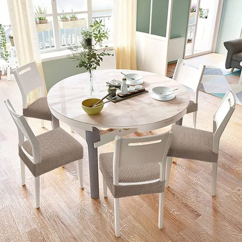 Vista 7 de Fuloon Fundas de Asiento de Silla Elásticas Impermeables 4 PCS, Fundas de Silla de Comedor Removibles Lavables Fundas Deslizables de Cojín