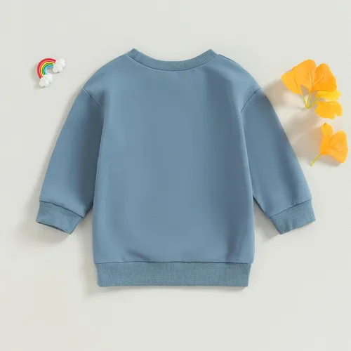 Vista 3 de Big Brother Little Sister Conjuntos a juego para bebé, sudadera de manga larga de color sólido para otoño e invierno