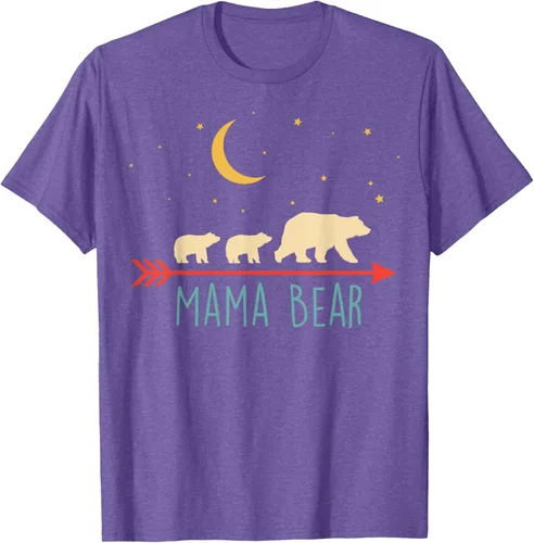 Vista 10 de Camiseta de mamá oso con 2 cachorros de dos veces Blessed Mama Bear, Negro, S