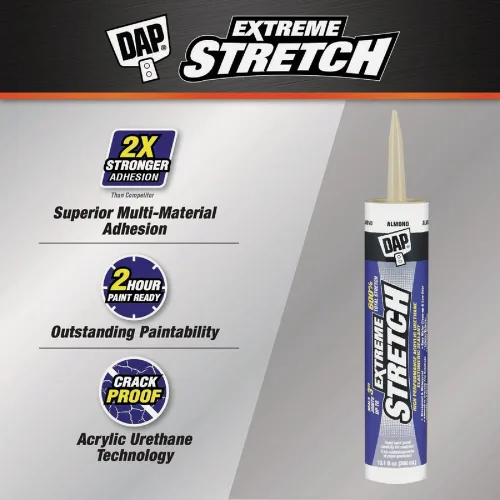 Vista 2 de DAP Extreme Stretch 7079818717 - Sellador elastomérico de uretano de alta calidad, almendra, 10.1 onzas