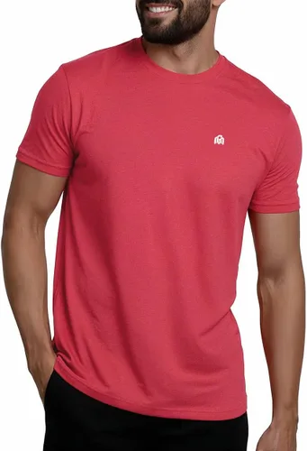 Vista 63 de Camisetas casuales de algodón suave con cuello redondo y ajuste atlético