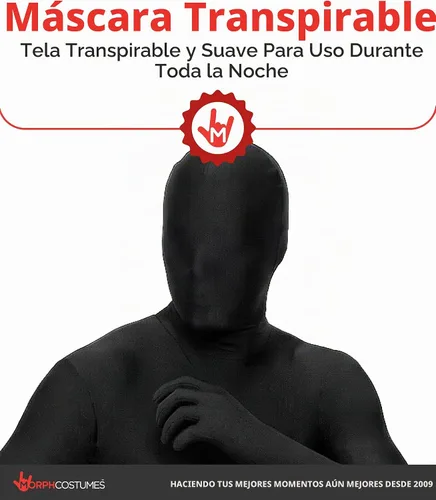 Vista 3 de Morphsuit, vestido disfraz original y divertido Negro