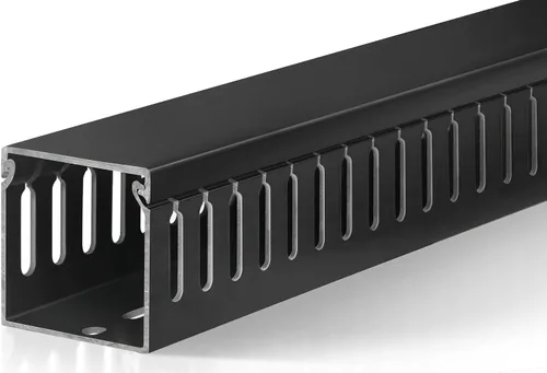Vista 18 de ZhiYo Canaleta de gestión de cables para rack de servidores de 1.4 pulgadas de alto x 1.6 pulgadas de ancho, kit de conductos de cable de 12 pies