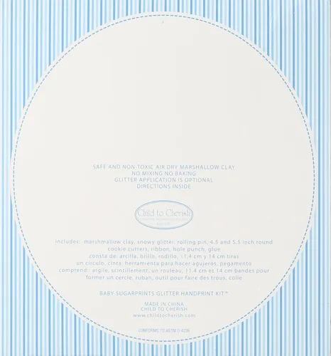 Vista 2 de Child to Cherish Sugarprints - Kit de huellas de mano, color azul