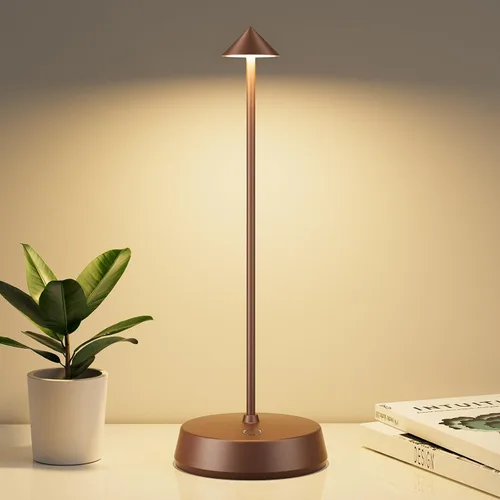 Vista 14 de Lámpara de mesa inalámbrica recargable, funciona con pilas, lámpara de escritorio de 6000 mAh, lámpara táctil regulable al aire libre, impermeable
