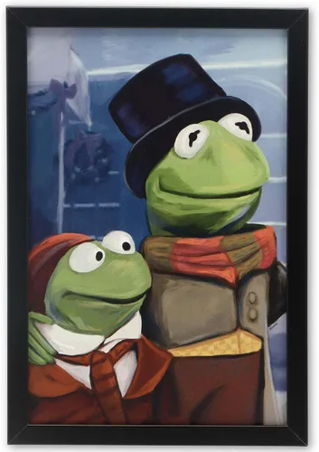 Vista 9 de Disney The Muppet Christmas Carol Miss Piggy Framed Wood Wall Decor - Festive Miss Piggy Wall Art for Holiday Decor