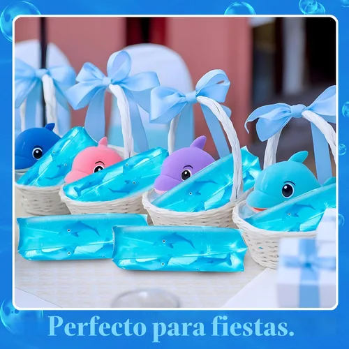 Vista 5 de Bedwina Juguete Serpenteante de Agua de Delfín - (Paquete de 2) Juguetes Sensoriales Fidget de Serpiente de Agua de 4.75 Pulgadas y Tubo de Agua