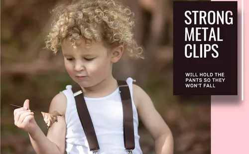 Vista 5 de trilece Suspenders for Boys,Kids,Toddler,Girls,Infants and Baby - Adjustable Y Back Child Suspenders Strong Clips