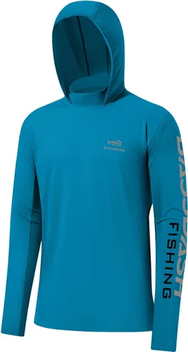Vista 18 de BASSDASH UPF 50+ - Sudadera con capucha para hombre, protección solar UV, manga larga, rendimiento